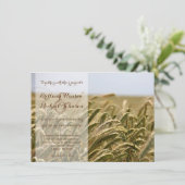 Faire-part de mariage de ferme de champ de blé de (Debout devant)