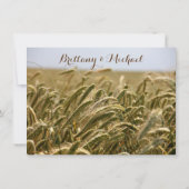 Faire-part de mariage de ferme de champ de blé de (Dos)