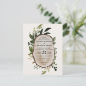 Faire-part de mariage de ferme rustique (Debout devant)