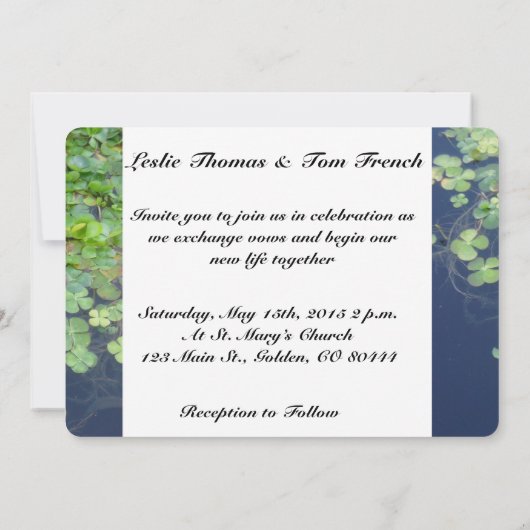 Faire-part de mariage de fermeture du printemps ir (Dos)