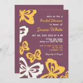 Faire-part de mariage de Fête des mariées papillon (Devant / Derrière)