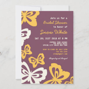 Faire-part de mariage de Fête des mariées papillon