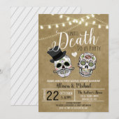 Faire-part de mariage de fête prénuptiale d'Hallow (Devant / Derrière)