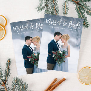 Faire-part de mariage de fêtes Merried & Bright