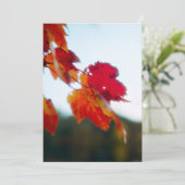 Faire-part de mariage de feuillage d'automne (Debout devant)