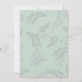 Faire-part de mariage de feuillage rustique en boi (Dos)