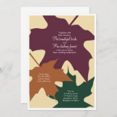 Faire-part de mariage de feuille d'automne - (Devant / Derrière)