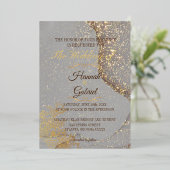 Faire-part de mariage de feuille de script JEWEL C (Debout devant)