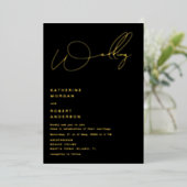 faire-part de mariage de feuille de typographie de (Debout devant)