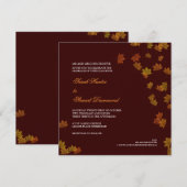 Faire-part de mariage de feuille d'érable (Devant / Derrière)