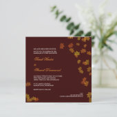 Faire-part de mariage de feuille d'érable (Debout devant)