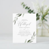 Faire-part de mariage de feuille économique et élé (Debout devant)