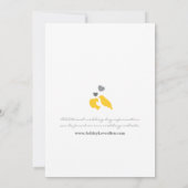 Faire-part de mariage de feuille et de coeur (Dos)