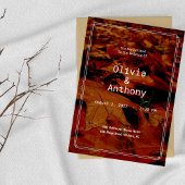 Faire-part de mariage de feuilles de chute rustiqu