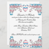 Faire-part de mariage de fierté transgenre (Devant / Derrière)