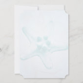Faire-part de mariage de filigrane bleu Starfish (Dos)