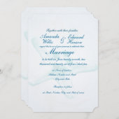 Faire-part de mariage de filigrane bleu Starfish (Devant / Derrière)