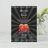 Faire-part de mariage de Flamme Love Biker (Debout devant)