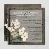 Faire-part de mariage de fleur de bois de rose (Devant / Derrière)