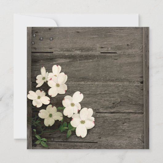 Faire-part de mariage de fleur de bois de rose (Dos)