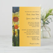 faire-part de mariage de fleur de jonquille ensole (Debout devant)
