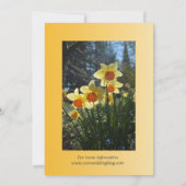 faire-part de mariage de fleur de jonquille ensole (Dos)