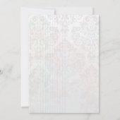 Faire-part de mariage de fleur d'hortensia de bleu (Dos)