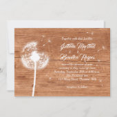 Faire-part de mariage de fleur et chêne (Devant)