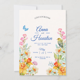 Faire-part de mariage de fleur maximale