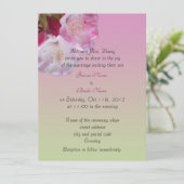 faire-part de mariage de fleur rhododendron rose (Debout devant)