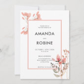 Faire-part de mariage de Fleur sauvage de vidage m (Devant)