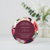 Faire-part de mariage de fleurs bohème (Debout devant)