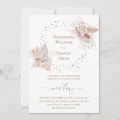 faire-part de mariage de fleurs boho (Devant)