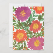 Faire-part de mariage de fleurs d'aquarelle (Dos)