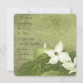 Faire-part de mariage de fleurs de bois de chien (Devant)