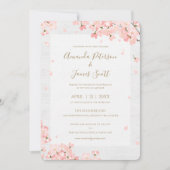 Faire-part de mariage de fleurs de cerisier japona (Devant)