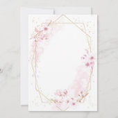 Faire-part de mariage de fleurs de cerisier rose (Dos)