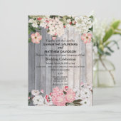 Faire-part de mariage de fleurs de cerisier russe (Debout devant)