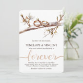 Faire-part de mariage de fleurs de cerisiers (Debout devant)