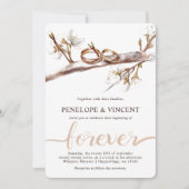 Faire-part de mariage de fleurs de cerisiers (Devant)