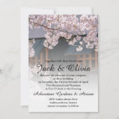 Faire-part de mariage de fleurs de cerisiers (Devant)