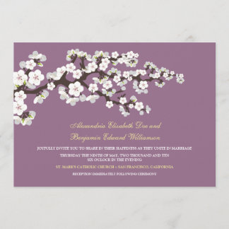 Faire-part de mariage de fleurs de cerisiers (lava