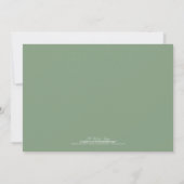 Faire-part de mariage de fleurs de cerisiers (vert (Dos)