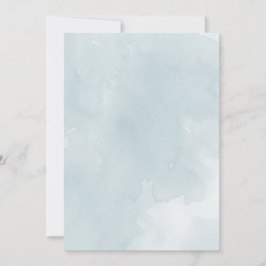 faire-part de mariage de fleurs de corail bleu (Dos)