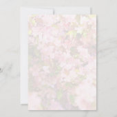 Faire-part de mariage de fleurs de crabes roses (Dos)