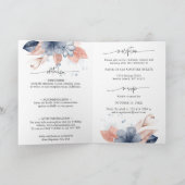 Faire-part de mariage de fleurs de denim et de flu (Intérieur)