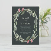 Faire-part de mariage de fleurs de gomme amérindie (Debout devant)