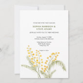 Faire-part de mariage de fleurs de Mimosa (Devant)