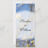 Faire-part de mariage de fleurs de printemps (Dos)