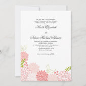 Faire-part de mariage de fleurs de printemps (Devant)